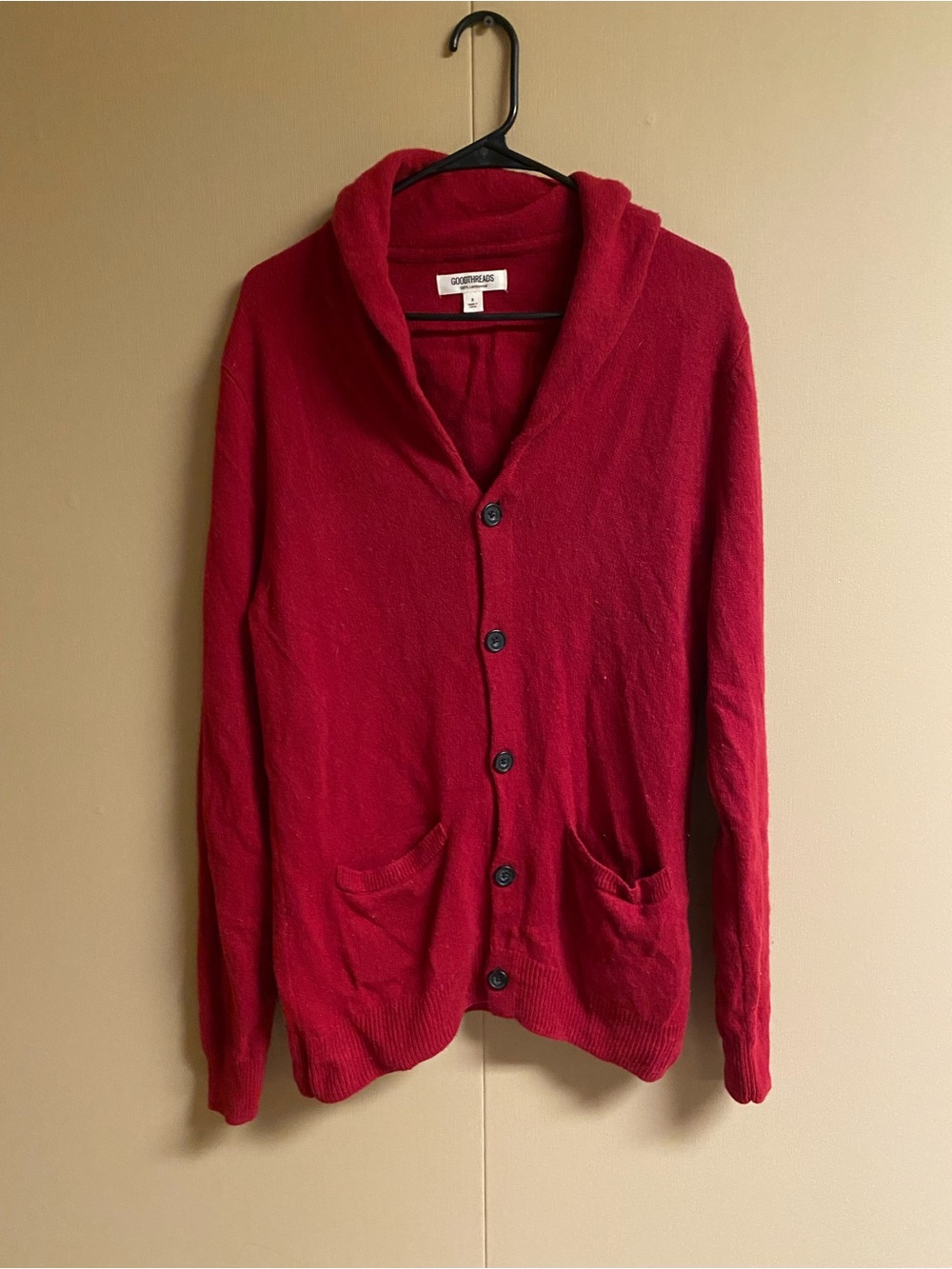 Goodthreads Red Button-Up Cardigan Sweater